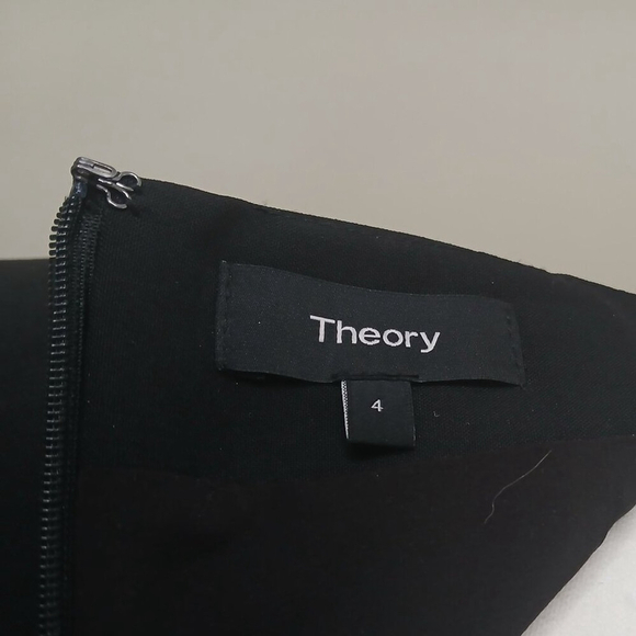 Theory Corpcore Pencil Edition Sleek Fitted Basic Skirt Wool Black Size 4 - Picture 7 of 8